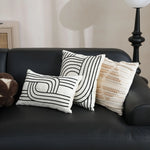 Cushion Cover Embroidered Cotton Blend Concealed Zipper