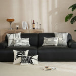 Cushion Cover Embroidered Cotton Blend Concealed Zipper