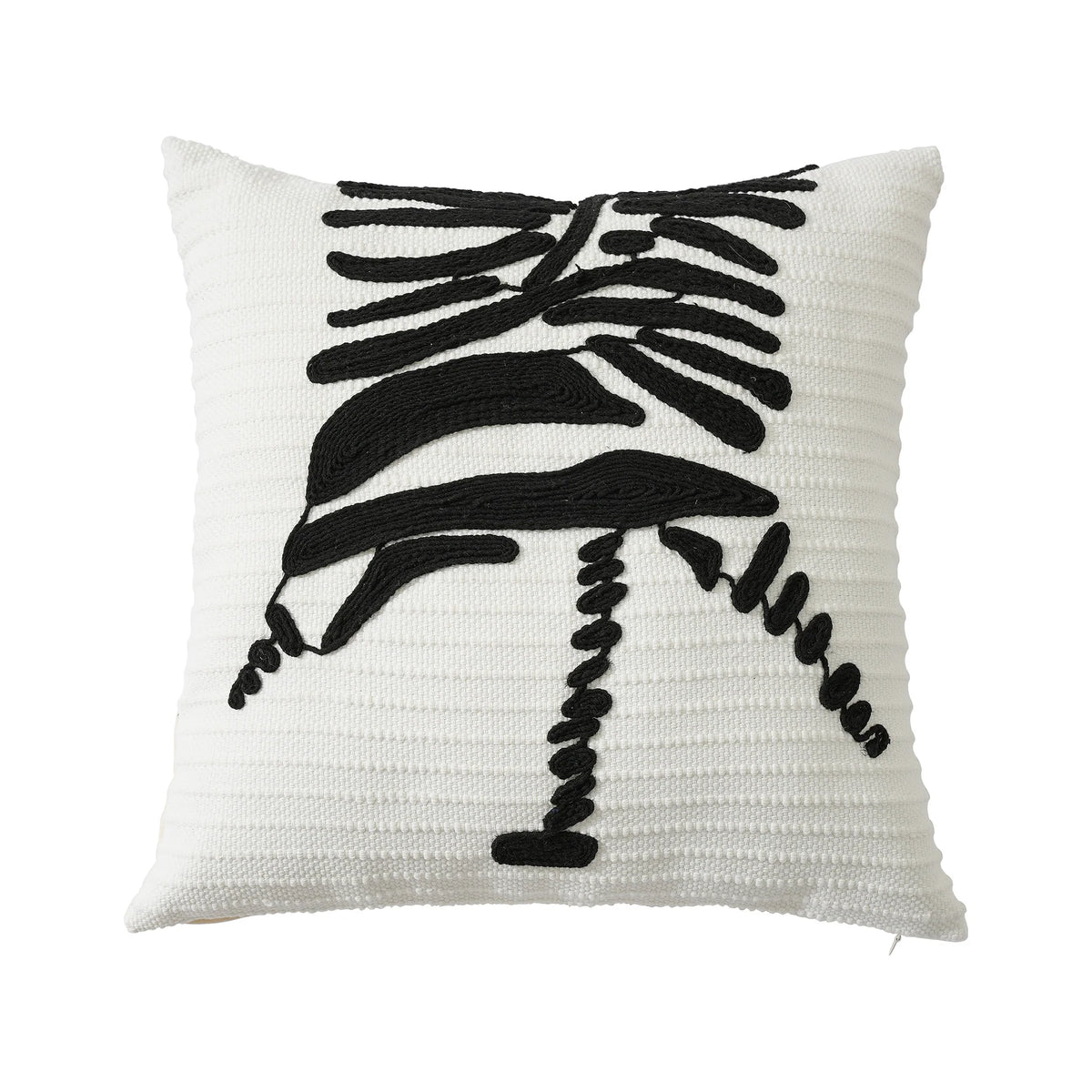 Cushion Cover Embroidered Cotton Blend Concealed Zipper