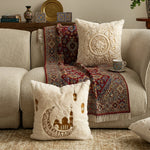 Cushion Cover Faux Fur Mandala Hidden Zipper 45x45 Cm