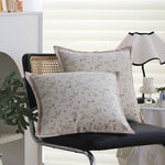 Cushion Cover Floral Jacquard Cotton-Poly Blend Hidden Zipper