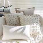 Cushion Cover Floral Jacquard Velvet Trim Machine Washable