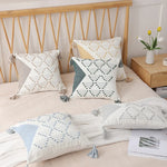Cushion Cover Geometric Tufted Cotton Blend Machine Washable