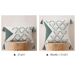 Cushion Cover Geometric Tufted Cotton Blend Machine Washable