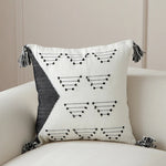 Cushion Cover Geometric Tufted Cotton Blend Machine Washable