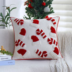 Cushion Cover Hand-Tufted 3D Motif Cotton-Linen Blend