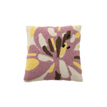 Cushion Cover Hand-Tufted Abstract Cotton Blend Hidden Zipper