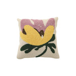 Cushion Cover Hand-Tufted Abstract Cotton Blend Hidden Zipper