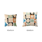 Cushion Cover Hand-Tufted Abstract Cotton Blend Hidden Zipper