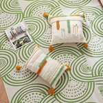 Cushion Cover Hand-Tufted Cotton Tassels Hidden Zipper