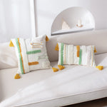 Cushion Cover Hand-Tufted Cotton Tassels Hidden Zipper