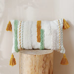 Cushion Cover Hand-Tufted Cotton Tassels Hidden Zipper