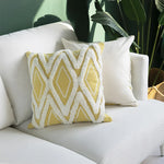 Cushion Cover Hand-Tufted Diamond Bouclé Cotton Blend 18x18 Inch