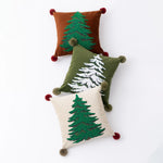 Cushion Cover Hand-Tufted Velvet Beads & Pompom Corners