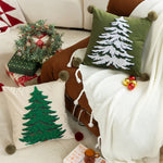 Cushion Cover Hand-Tufted Velvet Beads & Pompom Corners