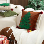 Cushion Cover Hand-Tufted Velvet Beads & Pompom Corners