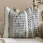 Cushion Cover Handloom Woven & Tufted Cotton-Blend Hidden Zipper