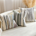 Cushion Cover Handloom Woven & Tufted Cotton-Blend Hidden Zipper