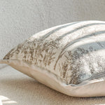 Cushion Cover Jacquard Forest Motif Velvet Piping & Machine-Washable