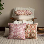 Cushion Cover Jacquard Ornamental Ikat Concealed Zipper Easy Care