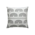 Cushion Cover Jacquard Semicircle Reversible Black & White 18x18