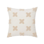 Cushion Cover Leaf Tufting & Tassels Chenille Hidden Zipper