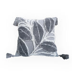Cushion Cover Leaf Tufting & Tassels Chenille Hidden Zipper