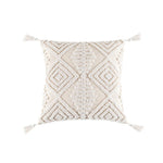 Cushion Cover Leaf Tufting & Tassels Chenille Hidden Zipper