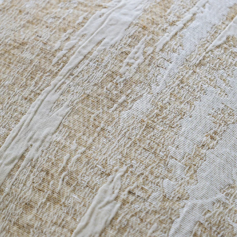 Cushion Cover Linen-Cotton Blend Abstract Brushstroke Concealed Zipper