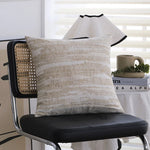Cushion Cover Linen-Cotton Blend Abstract Brushstroke Concealed Zipper