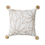 Cushion Cover Linen-Cotton Blend Hand-Stitched Jute 18x18 Inch