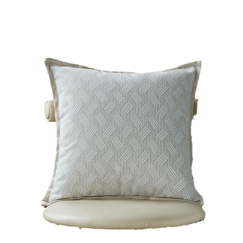 Cushion Cover Linen Look Breathable Invisible Zipper 18x18 Inch