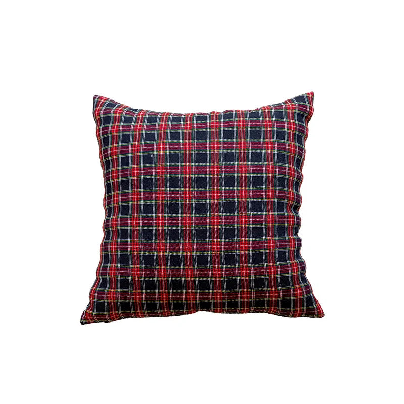 Cushion Cover Plaid Brushed Cotton Flannel Hidden Zipper