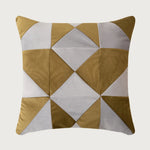 Cushion Cover Pleated Velvet Geometric Concealed Zipper 18x18 Inch