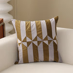 Cushion Cover Pleated Velvet Geometric Concealed Zipper 18x18 Inch