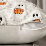 Cushion Cover Pumpkin Pattern Microfiber 18 X 18 Inch