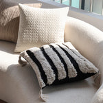 Cushion Cover Quilted Cable Cotton Blend