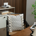 Cushion Cover Removable Handmade Tufted Cotton Blend Tassels