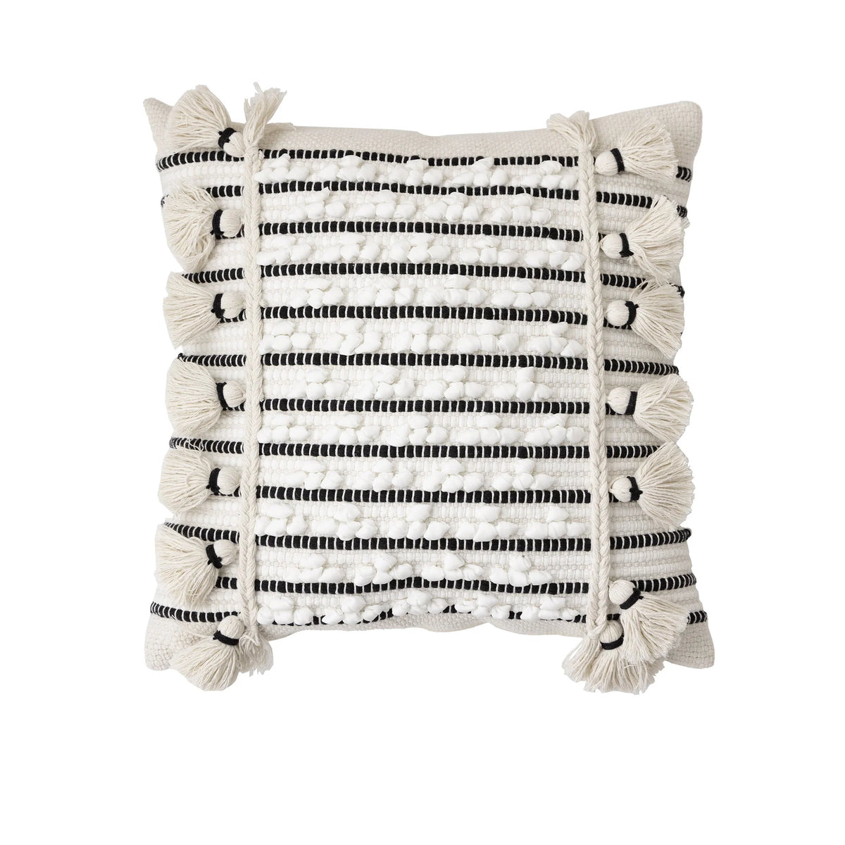 Cushion Cover Removable Handmade Tufted Cotton Blend Tassels