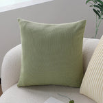 Cushion Cover Ribbed Knit Concealed Zipper 18x18 Inch