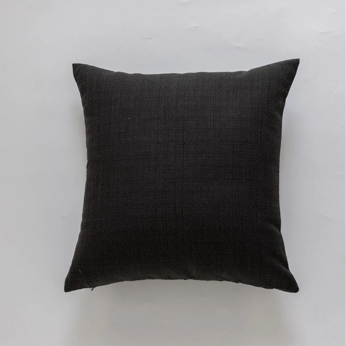 Cushion Cover Slub Linen-Effect Welt Trim Hidden Zip