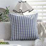 Cushion Cover Striped Cotton Blend Concealed Zipper