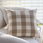 Cushion Cover Striped Cotton Blend Concealed Zipper