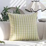 Cushion Cover Striped Cotton Blend Concealed Zipper