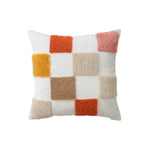 Cushion Cover Textured Square Applique Cotton Concealed Zipper