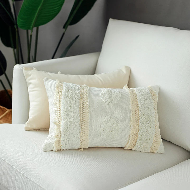 Cushion Cover Tufted Circles & Textured Weave