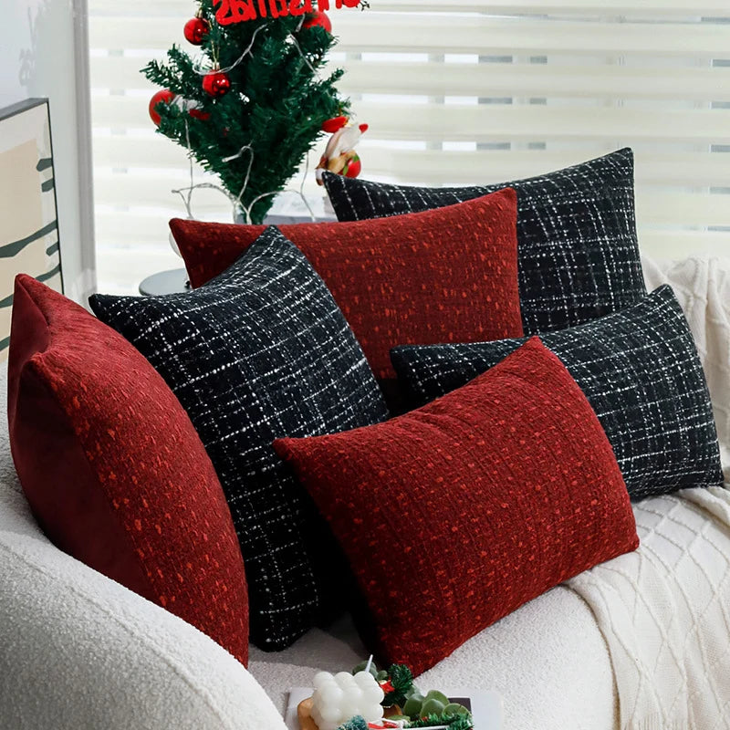 Cushion Cover Tweed Bouclé Concealed Zipper & Machine Washable