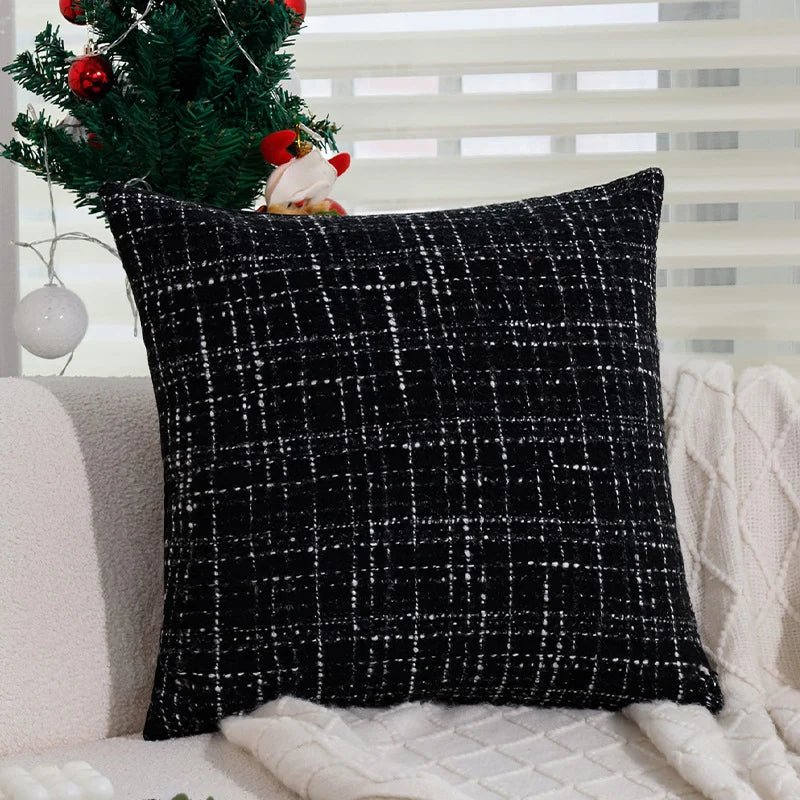 Cushion Cover Tweed Bouclé Concealed Zipper & Machine Washable