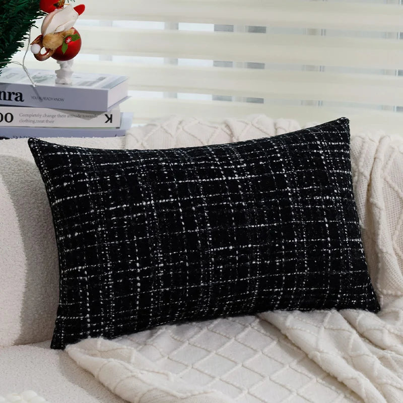 Cushion Cover Tweed Bouclé Concealed Zipper & Machine Washable