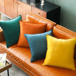 Cushion Cover Velvet Decorative Piping Concealed Zipper